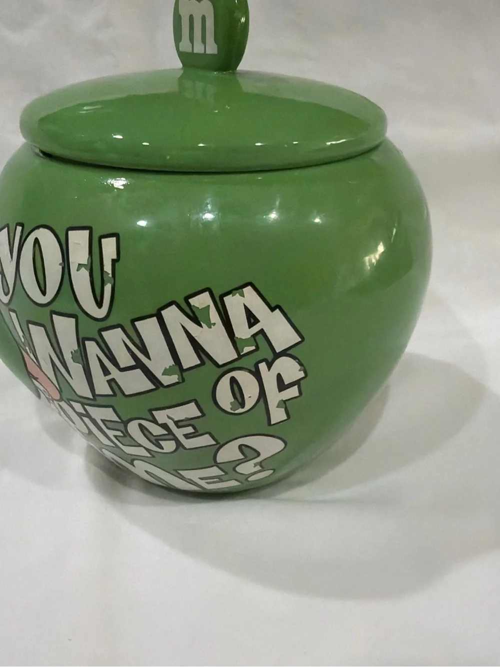 M&M'S Green Character Ceramic Candy Jar with Lid